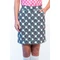 MIDI GOLF SKIRT WITH 4 POCKETS AND SHORTS white with black/pink flowers