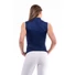 Picture 3/3 -HOLEINONE LADIES FRONT WRINKLED SLEEVELESS POLO SHIRT WITH STAND UP COLLAR  dark blue/white tuck