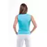 Picture 3/3 -HOLEINONE LADIES FRONT WRINKLED SLEEVELESS POLO SHIRT WITH STAND UP COLLAR turquoise-blue/red tuck