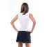 Picture 3/3 -HOLEINONE LADIES FRONT WRINKLED SLEEVELESS POLO SHIRT WITH STAND UP COLLAR white/dark blue tuck