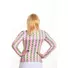 Picture 2/2 -ACE LADIES STAND UP COLLAR LONG SLEEVE GOLF POLO SHIRT argyle pattern in pink/mentha/white