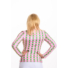 Picture 2/2 -ACE LADIES STAND UP COLLAR LONG SLEEVE GOLF POLO SHIRT argyle pattern in pink/mentha/white