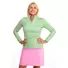 Picture 1/3 -ACE LADIES STAND UP COLLAR LONG SLEEVE GOLF POLO SHIRT mentha/pink chevron pattern