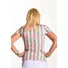 Picture 3/3 -ALBATROSS LADIES STAND UP COLLAR SHORT SLEEVE GOLF POLO SHIRT argyle pattern in pink/mentha/white