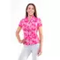 Picture 1/4 -ALBATROSS LADIES STAND UP COLLAR SHORT SLEEVE GOLF POLO SHIRT pink hibiscus pattern