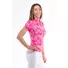 Picture 3/4 -ALBATROSS LADIES STAND UP COLLAR SHORT SLEEVE GOLF POLO SHIRT pink hibiscus pattern