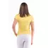 Picture 7/7 -ALBATROSS LADIES STAND UP COLLAR SHORT SLEEVE GOLF POLO SHIRT yellow/white abstract flower pattern