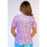 Picture 2/3 -EAGLE LADIES CLASSIC SHORT SLEEVE COLLAR POLO SHIRT pink turquise abstract pattern
