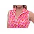 Picture 4/4 -BIRDIE SLEVELESS STAND UP COLLAR LADIES GOLF POLO SHIRT with red & pink hearts pattern