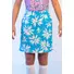 Picture 1/3 -MIDI GOLF SKIRT WITH 4 POCKETS AND SHORTS turquise with giants flowers