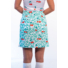 Picture 2/3 -MIDI GOLF SKIRT WITH 4 POCKETS AND SHORTS cherry and green leaves 