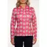 Picture 1/3 -TIGRESS THERMOACTIVE LONG SLEEVED LADIES GOLF POLO SHIRT pink with beige and blue flowers, butterflies