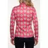 Picture 3/3 -TIGRESS THERMOACTIVE LONG SLEEVED LADIES GOLF POLO SHIRT pink with beige and blue flowers, butterflies