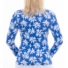 Picture 3/3 -TIGRESS FLOUNCED LONG SLEEVED LADIES GOLF POLO SHIRT  royal blue with white margaretas