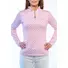 Picture 1/3 -TIGRESS FLOUNCED LONG SLEEVED LADIES GOLF POLO SHIRT white with red, pink and orange dotts