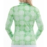 Picture 3/4 -TIGRESS FLOUNCED LONG SLEEVED LADIES GOLF POLO SHIRT  grass green with white dahlia flowers