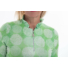 Picture 4/4 -TIGRESS FLOUNCED LONG SLEEVED LADIES GOLF POLO SHIRT  grass green with white dahlia flowers