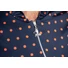 Picture 2/3 -TIGRESS FLOUNCED LONG SLEEVED LADIES GOLF POLO SHIRT dark blue with orange polka dotted