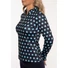 Picture 2/3 -TIGRESS THERMOACTIVE LONG SLEEVED LADIES GOLF POLO SHIRT dark blue with blue polka dotted