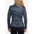 Picture 3/3 -TIGRESS THERMOACTIVE LONG SLEEVED LADIES GOLF POLO SHIRT dark blue with blue polka dotted